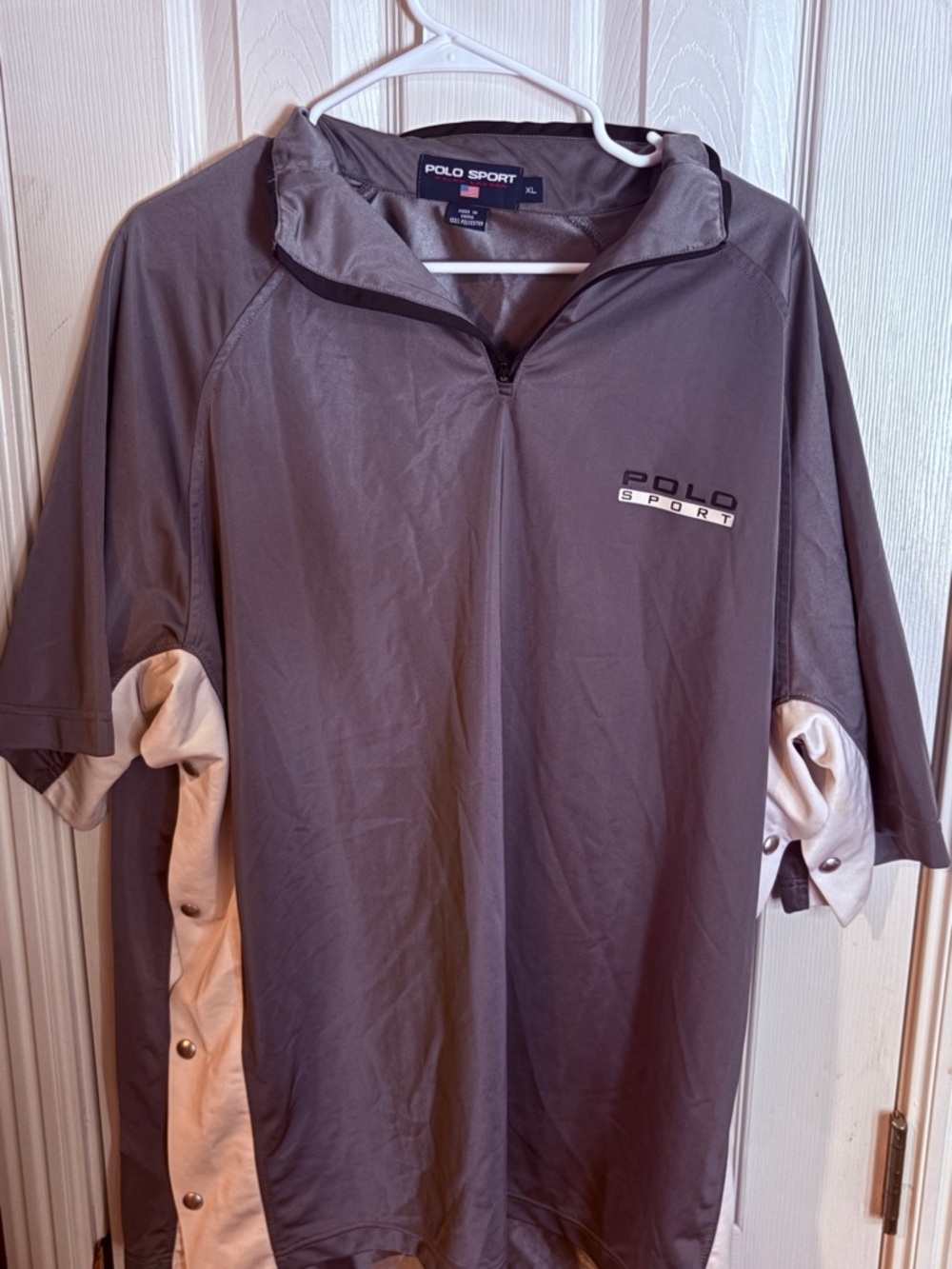 Polo Sport by Ralph Lauren Men's Short Sleeve Quarter-Zip Tear Away size XL y2k